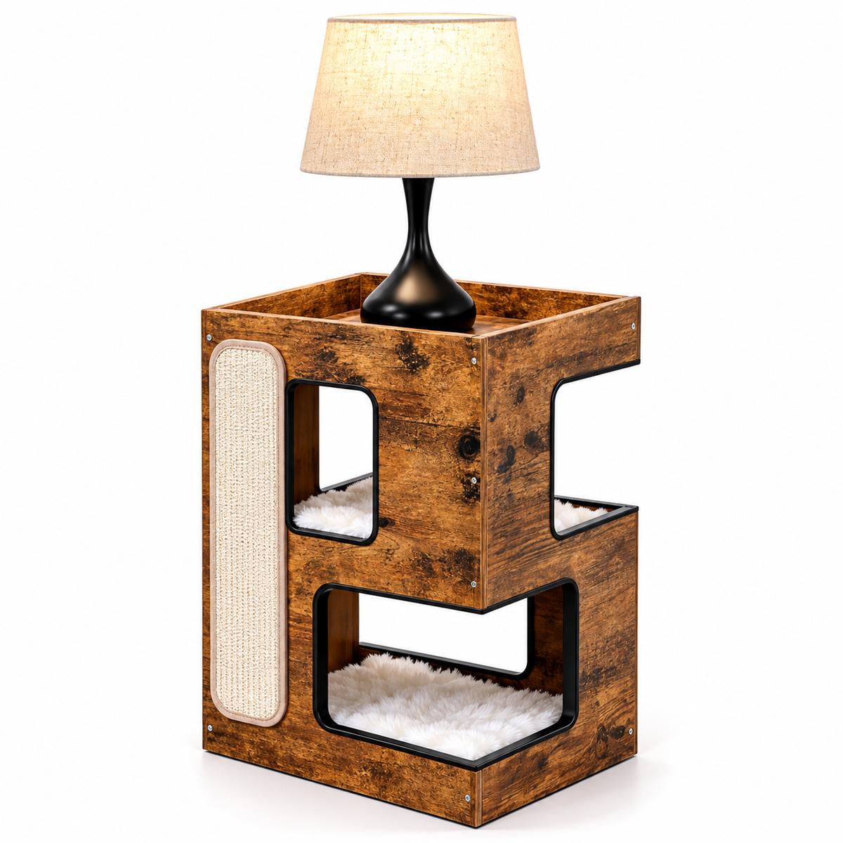 Le Chevet – Arbre à chat design en bois avec niche douillette