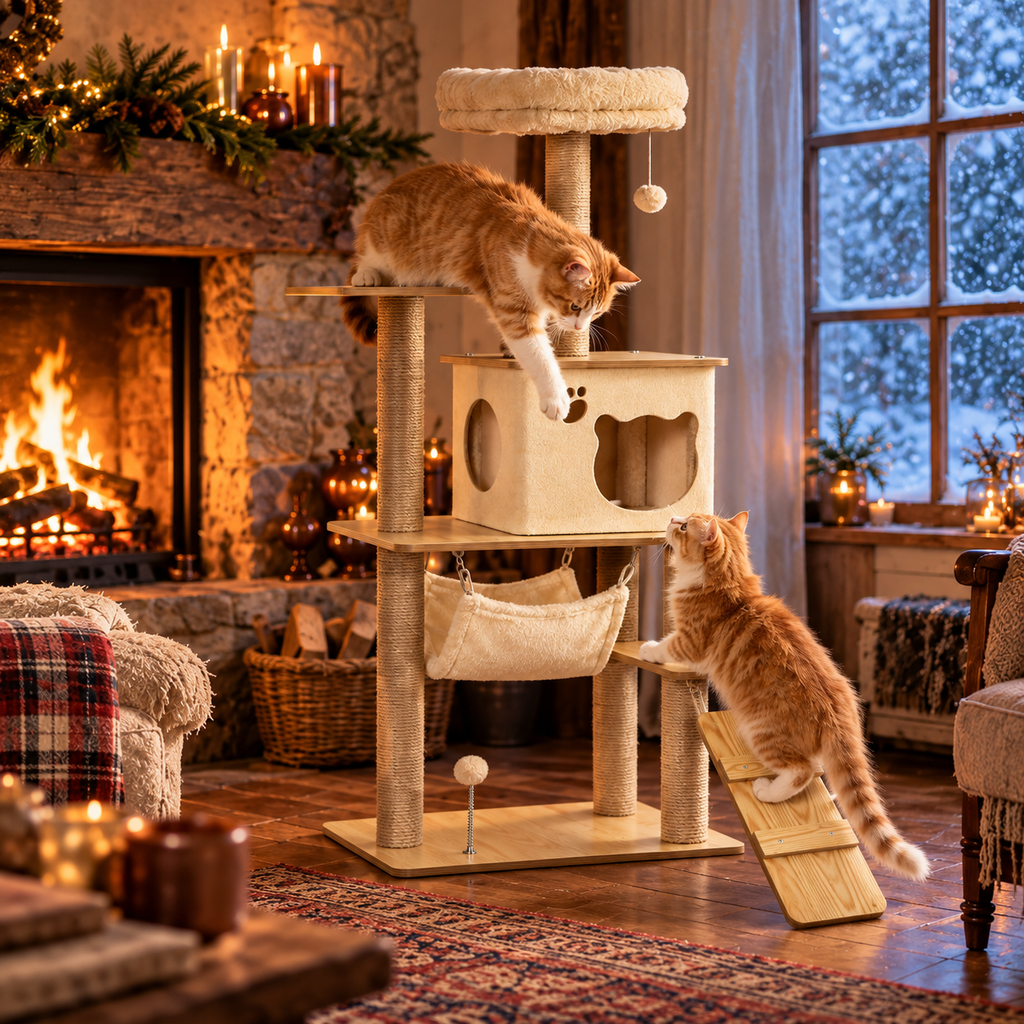 Le Chalet – L'arbre à chat pour se blottir bien au chaud