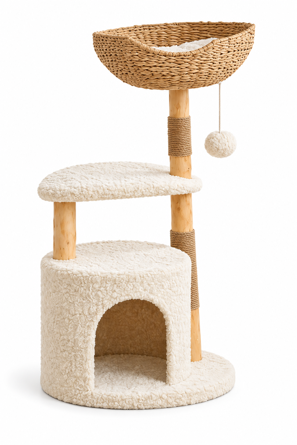 La Corbeille – L'arbre à chat tressé comme un nid douillet