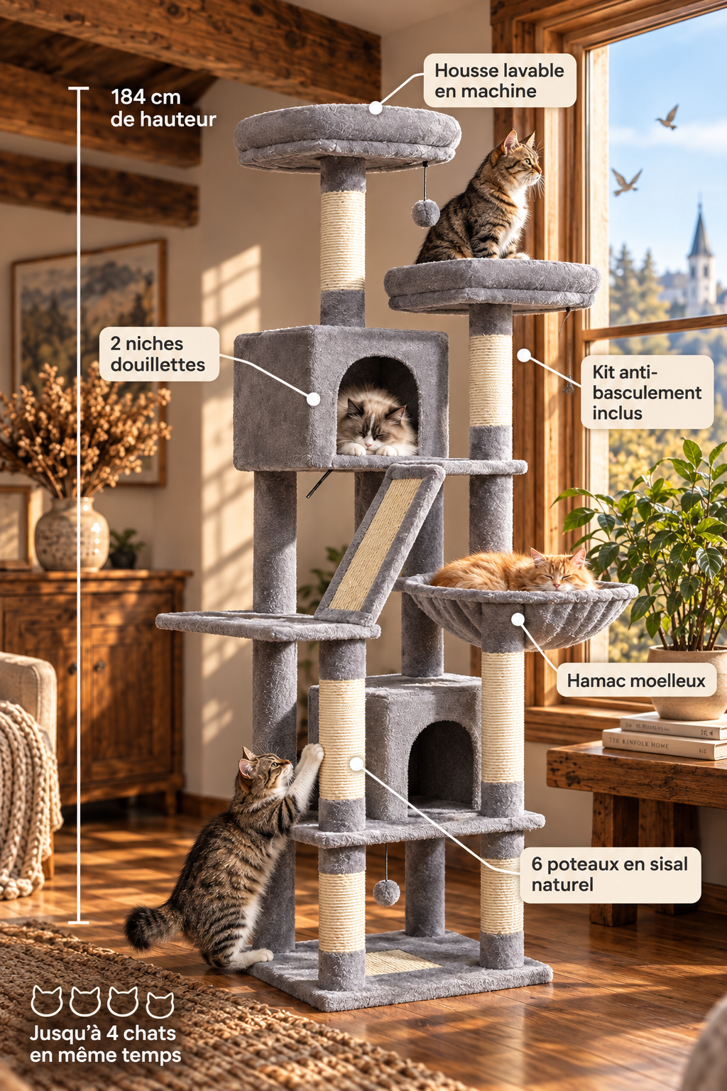 Le Palais – L'arbre à chat digne de vos petits rois