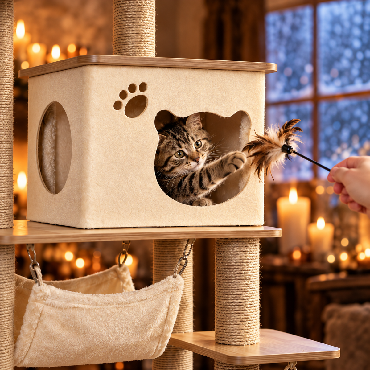 Le Chalet – L'arbre à chat pour se blottir bien au chaud
