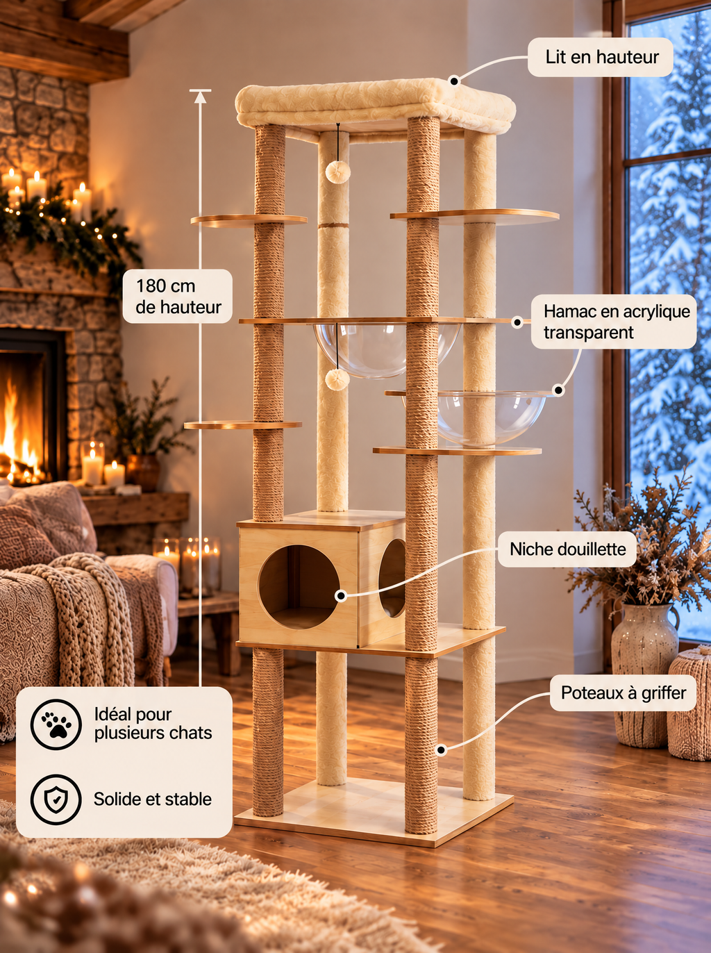 Le Céleste – Un arbre à chat pour grimper jusqu'aux nuages