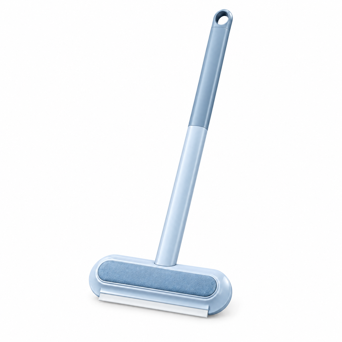 Le Majordome, brosse anti-poils réutilisable bleu clair, sur fond blanc